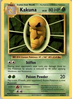 Pokemon 2016 XY - Evolutions Kakuna Stage 1/Uncommon #6