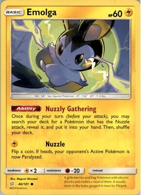 Pokemon 2019 Sun & Moon - Team Up Emolga Basic/Common #46