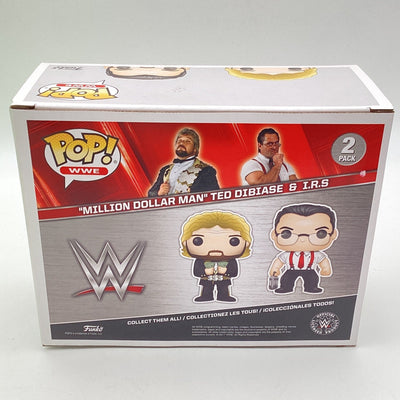 Funko Pop! WWE - "Million Dollar Man" Ted DiBiase & I.R.S (2 Pack) (Walgreens Exclusive) (Damaged)