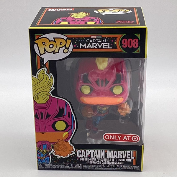 Funko Pop Marvel Studios Captain Marvel Blacklight Target Exclus