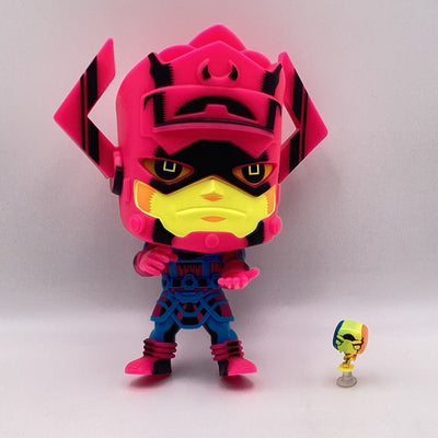 Funko Pop! Marvel - Fantastic Four - 10" Galactus With Silver Surfer (PX Exclusive) (Black Light) (Loose)