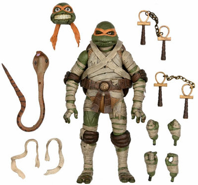 Universal Monsters x Teenage Mutant Ninja Turtles - 7" Scale Action Figure - Ultimate Michelangelo as The Mummy