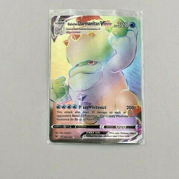 Pokmon TCG Galarian Darmanitan VMAX Vivid Voltage 187/185 Holo RAINBO Pokmon TCG Galarian Darmanitan VMAX Vivid Voltage 187/185 Holo RAINBO