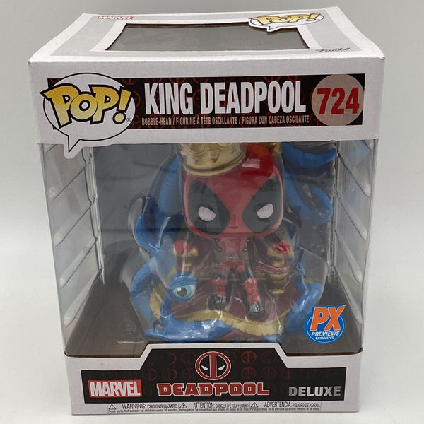  Pop! Deluxe Marvel Heroes King Deadpool on Throne Vinyl Figure  : Toys & Games