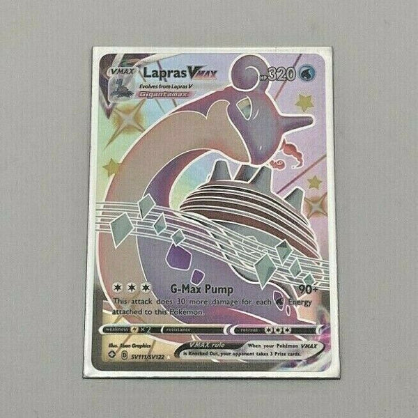 shiny vmax pokemon cards Pokemon TCG Lapras Vmax SV111/SV122 Shining Fates Shiny Vault