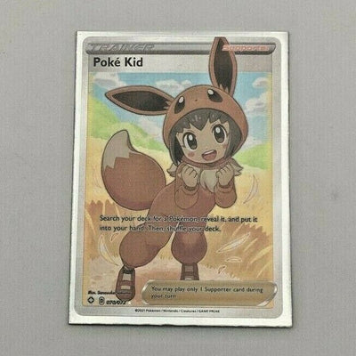 Poke Kid 070/072 Shining Fates Ultra Rare Holo Full Art Trainer Pokemon Card