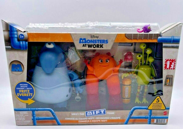 monsters at work val Disney Mattel Monsters at Work Meet the MIFT Team Fritz Val Little Dun