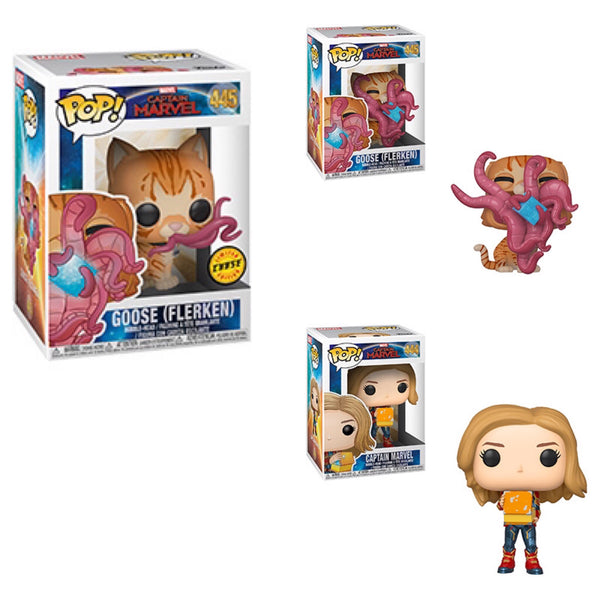 Captain Marvel and Goose Funko Pop BUNDLE with CHASE