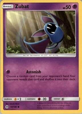 Pokemon 2017 Sun & Moon Zubat Basic/Common #54