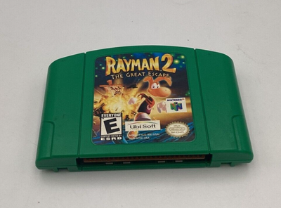 Rayman 2 The Great Escape Nintendo 64 N64 Game, Manual, Box