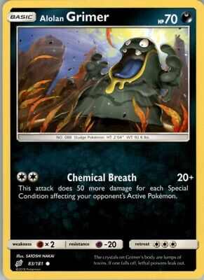 Pokemon 2019 Sun & Moon - Team Up Alolan Grimer Basic/Common #83