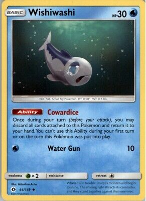 Pokemon 2017 Sun & Moon Wishiwashi Basic/Uncommon #44