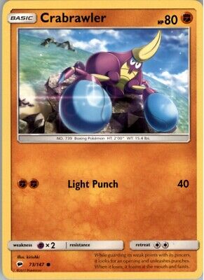 Pokemon 2017 Sun & Moon - Burning Shadows Crabrawler Basic/Common #73
