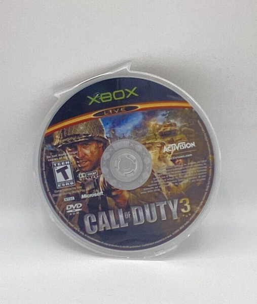 Cod 3 Box Call of Duty 3 Xbox Video Game (Disc Only)