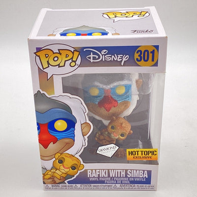 Funko Pop! Disney - Rafiki With Simba (Diamond Collection) (Hot Topic Exclusive)