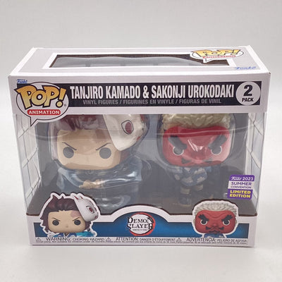 Funko Pop! Animation - Demon Slayer - Tanjiro Kamado & Sakonji Urokodaki (2 Pack) (2023 Summer Convention Exclusive)