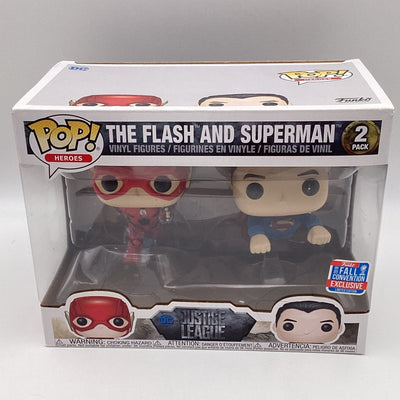 Funko Pop! Heroes - Justice League - The Flash And Superman (2 Pack) (2018 Fall Convention Exclusive)