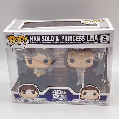 Funko Pop! Star Wars - Han Solo & Princess Leia (2 Pack) (Damaged)