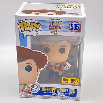 Funko Pop! Disney - Toy Story 4 - Sheriff Woody Holding Forky (Hot Topic Exclusive)