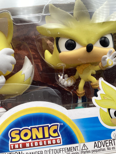 Funko Pop! Games - Sonic The Hedgehog - Super Tails & Super Silver (2 Pack) (GameStop Exclusive) (Damaged)