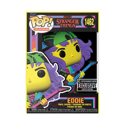 Funko Pop! TV - Stranger Things - Eddie With Guitar (Blacklight) (Entertainment Earth Exclusive)