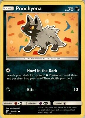 Pokemon 2019 Sun & Moon - Team Up Poochyena Basic/Common #86