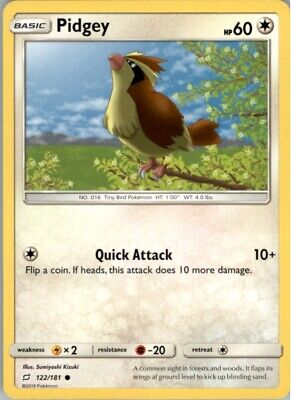 Pokemon 2019 Sun & Moon - Team Up Pidgey Basic/Common #122
