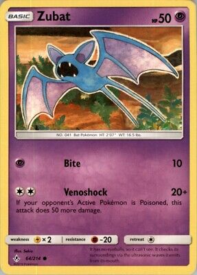 Pokemon 2019 Sun & Moon - Unbroken Bonds Zubat Basic/Common #64