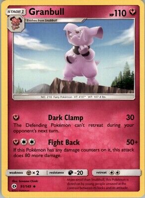 Pokemon 2017 Sun & Moon Granbull Stage 1/Uncommon #91