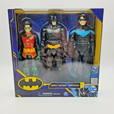 Batman 12-inch Action Figure 3-Pack with Robin, Batman, Nightwing