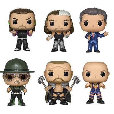 WWE Funko Pop BUNDLE with NO CHASES. Hardy Boyz 2 Pack, Vince McMahon, Sgt. Slaughter, HHH, Kurt Angle