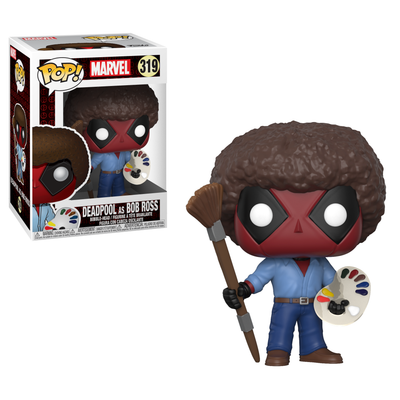 Deadpool as Bob Ross Funko Pop