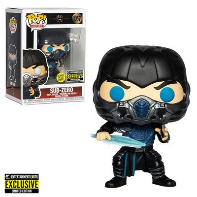 Funko Pop! Movies - Mortal Kombat - Sub-Zero (Glow-in-the-Dark) - Entertainment Earth Exclusive