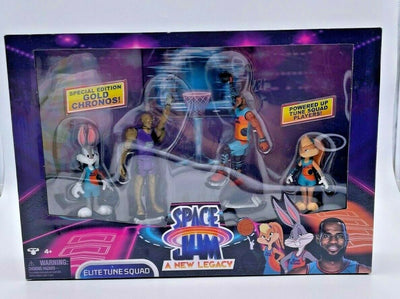 Space Jam: A New Legacy Elite Tune Squad Playset 4-Pack w/ Gold Chronos
