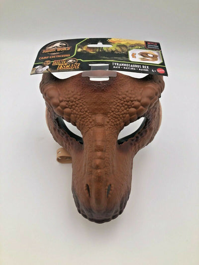 Jurassic World Camp Cretaceous Tyrannosaurus Rex Dino Escape Brown Mask
