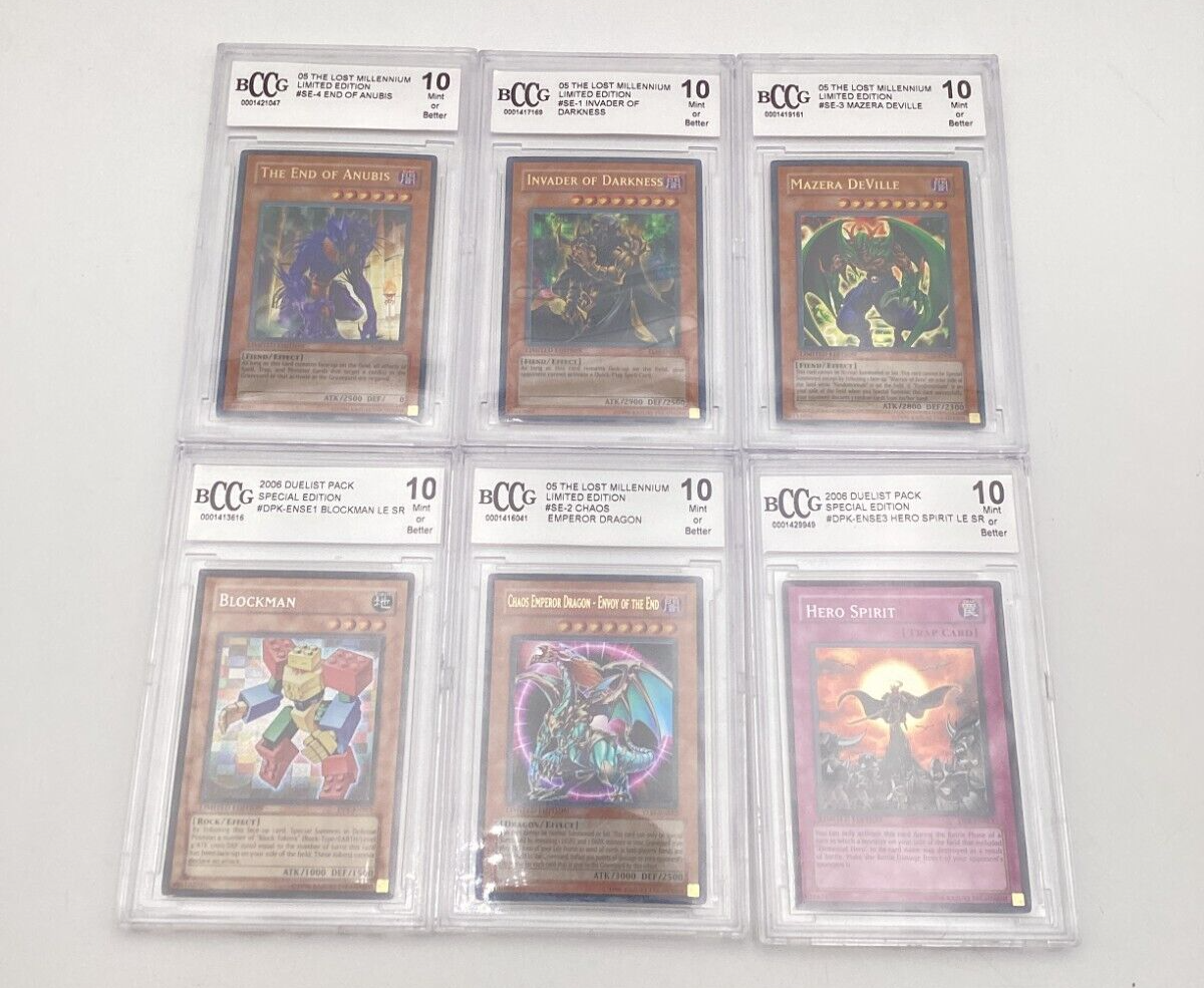 Yu-Gi-Oh BCCG 10 Mint Card Lot. 6 Cards