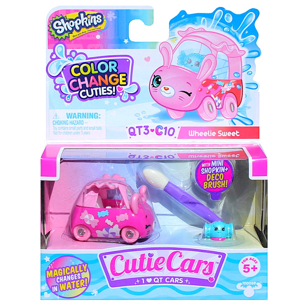 Shopkins Cutie Cars Series Color Change Cuties QT3-C10 Wheelie Sweet