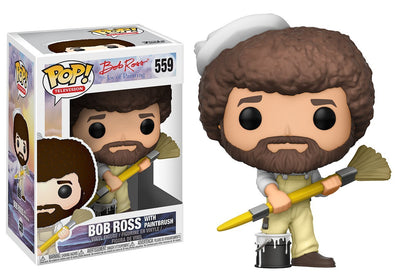Bob Ross In Overalls With Paintbrush #529 Funko Pop! Television