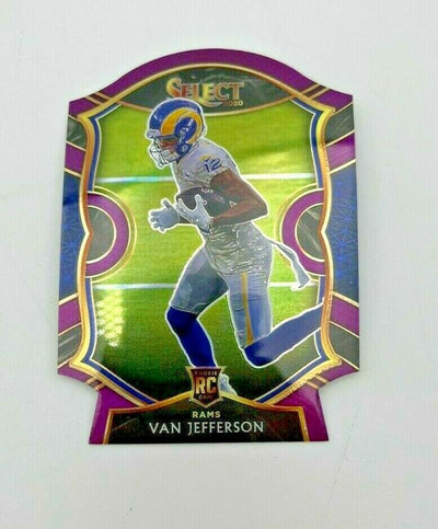 2020 Select Rookie Van Jefferson Rams Concourse Purple Prizm Die Cut #71 C597