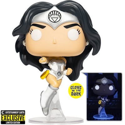 Funko Pop! Heroes - Wonder Woman 80th Anniversary White Lantern (Glow In The Dark) - Entertainment Earth Exclusive