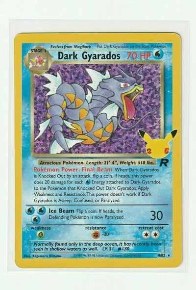 Pokemon 25th Anniversary Celebrations Dark Gyarados 8/82 Classic Holo NM