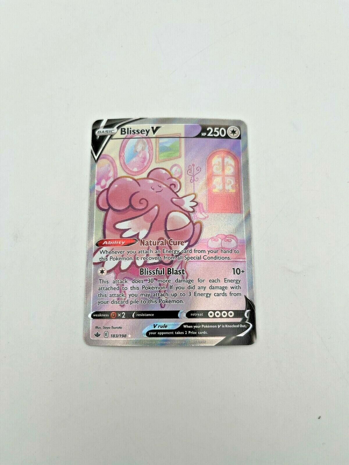 Blissey V 183/198 Alternate Alt Art Chilling Reign Pokemon Card