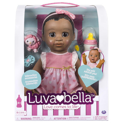 Luvabella Dark Brown Hair Responsive Baby Doll