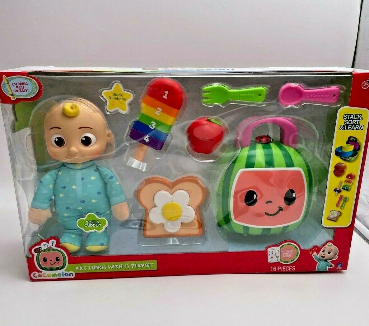 COCOMELON LUNCH BOX PLAYSET JJ STACK SORT & LEARN