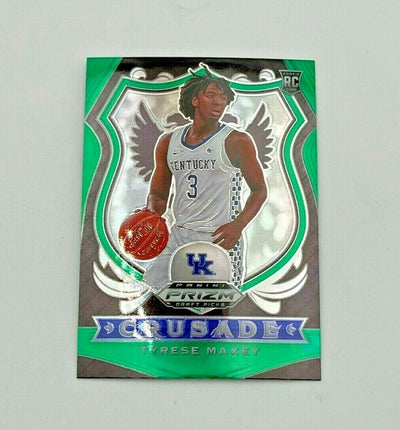 2020-2021 Panini Prizm Draft Rookie RC Green Crusade Tyrese Maxey. Kentucky