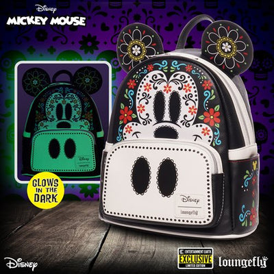 Mickey Mouse Dia De Los Muertos Sugar Skull Mickey Mini-Backpack - Entertainment Earth Exclusive
