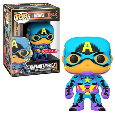 Funko Pop! Marvel - Captain America (Black Light) (Target Exclusive)