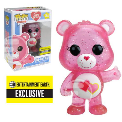 Love-A-Lot Bear GLITTER (EE Exclusive) #354 Care Bears Funko Pop! Animation