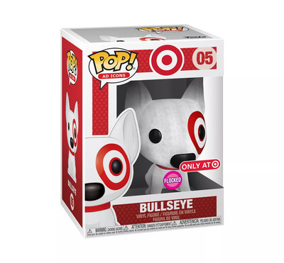 Bullseye Flocked Ad Icon Funko Pop (with red collar)