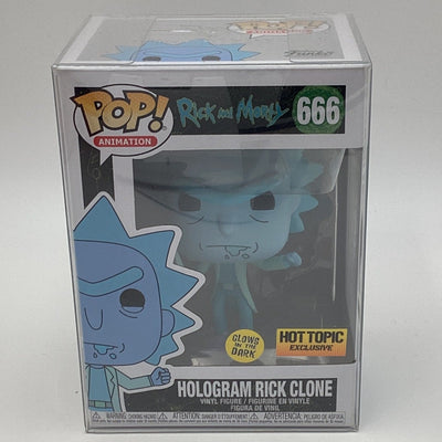 Funko Pop! Animation - Rick And Morty - Hologram Rick Clone (Glow In The Dark) (Hot Topic Exclusive)